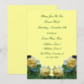 Yellow Roses Bloemen Party Kaart (Voorkant / Achterkant)