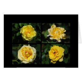 Yellow Roses Collage Card