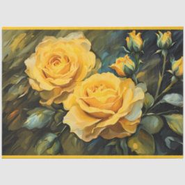 Yellow Roses Decoupage Tissue Paper Tissuepapier