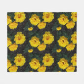 YELLOW ROSES fleece Deken (Voorkant (Horizontaal))