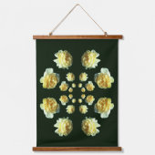 Yellow Roses Flower Art Abstract Hangend Wandkleed (Voorkant)