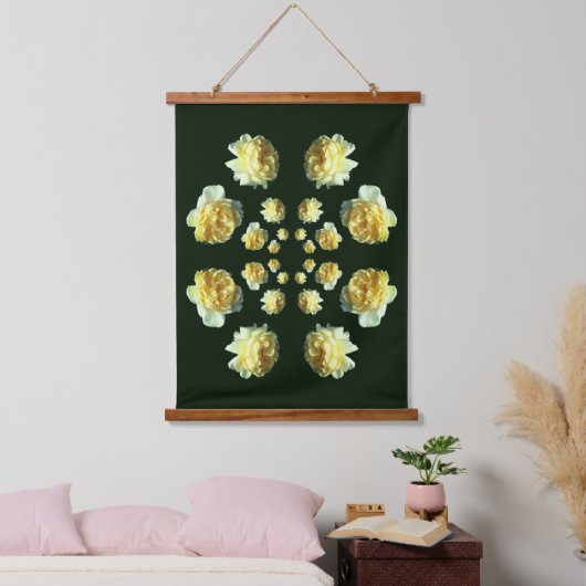 Yellow Roses Flower Art Abstract Hangend Wandkleed (Slaapkamer)