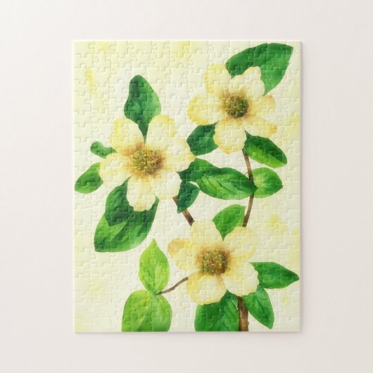 Yellow Roses Flower  stijl Art Puzzel (Verticaal)
