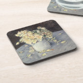 Yellow Roses in a Vase van Caillebott Impressionis Bier Onderzetter (Linkerzijde)