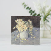 Yellow Roses in a Vase van Caillebott Impressionis Feestdagenkaart (Staand voorkant)