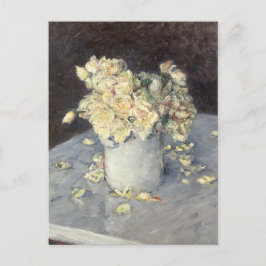 Yellow Roses in a Vase van Caillebott Impressionis Feestdagenkaart