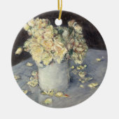 Yellow Roses in a Vase van Caillebott Impressionis Keramisch Ornament (Voorkant)