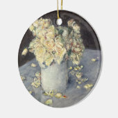 Yellow Roses in a Vase van Caillebott Impressionis Keramisch Ornament (Links)