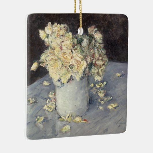 Yellow Roses in a Vase van Caillebott Impressionis Keramisch Ornament (Rechts)