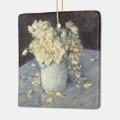 Yellow Roses in a Vase van Caillebott Impressionis Keramisch Ornament (Links)