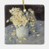 Yellow Roses in a Vase van Caillebott Impressionis Keramisch Ornament (Voorkant)