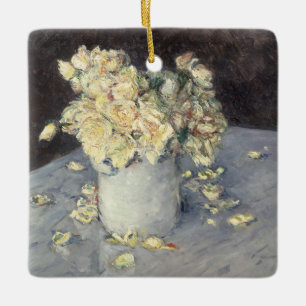 Yellow Roses in a Vase van Caillebott Impressionis Keramisch Ornament