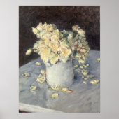 Yellow Roses in a Vase van Caillebott Impressionis Poster (Voorkant)