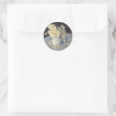 Yellow Roses in a Vase van Caillebott Impressionis Ronde Sticker (Tas)