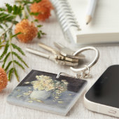 Yellow Roses in a Vase van Caillebott Impressionis Sleutelhanger (Voorkant Rechts)