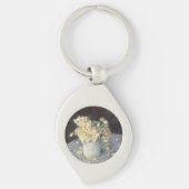 Yellow Roses in a Vase van Caillebott Impressionis Sleutelhanger (Voorkant)