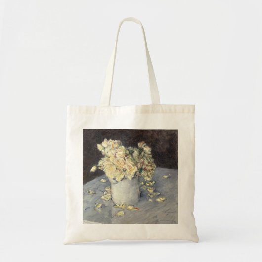 Yellow Roses in a Vase van Caillebott Impressionis Tote Bag (Voorkant)