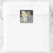 Yellow Roses in a Vase van Caillebott Impressionis Vierkante Sticker (Tas)