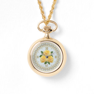 Yellow Roses Ketting horloge