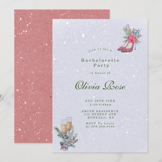 Yellow Roses Lemons Bachelorette Party nodigt uit (Voorkant / Achterkant)