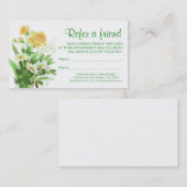 Yellow roses madeliefjes verwijzen naar een vriend aanbevelingskaartje (Voorkant / Achterkant)