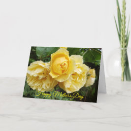 Yellow Roses Moederdag Feestdagen Kaart