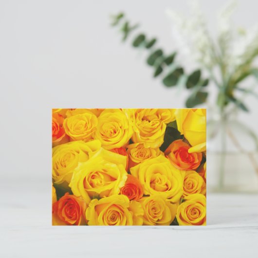 Yellow Roses Paris Briefkaart (Staand voorkant)