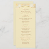 Yellow Roses Personalized Wedding Programme Programmakaart (Voorkant / Achterkant)