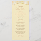 Yellow Roses Personalized Wedding Programme Programmakaart (Voorkant)