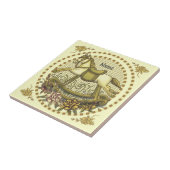 Yellow Roses Rocking Horse tegel Tegeltje (Zijkant)