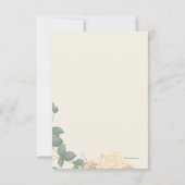 Yellow Roses Sympathie Hartelijk dank Kaart (Achterkant)