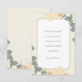 Yellow Roses Sympathie Hartelijk dank Kaart (Voorkant / Achterkant)