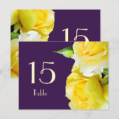 Yellow Roses Tafelnummer Briefkaart (Voorkant / Achterkant)