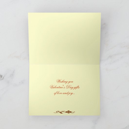 Yellow Roses Valentijnsdag Feestdagen Kaart (Binnen)
