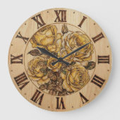 Yellow Roses - Wall Clock  Grote Klok (Voorkant)