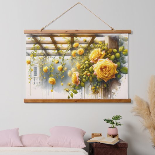 Yellow Roses Waterverf Garden Hangend Wandkleed (Slaapkamer)