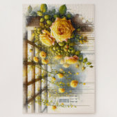 Yellow Roses Waterverf Garden Legpuzzel (Verticaal)