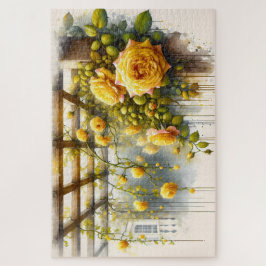 Yellow Roses Waterverf Garden Legpuzzel
