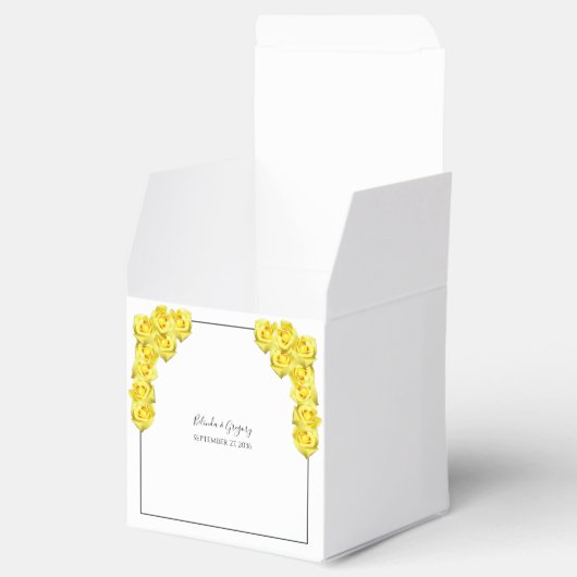 Yellow Roses Wedding Bedankdoosjes (Geopend)