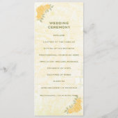  Yellow Roses Wedding Ceremonie Programma Kaart (Achterkant)
