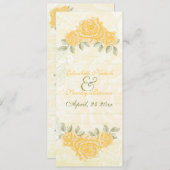  Yellow Roses Wedding Ceremonie Programma Kaart (Voorkant / Achterkant)