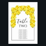 Yellow Roses Wedding Guest Names Kaart<br><div class="desc">Dit ontwerp is uitgerust met rozengeel rozen. De gele rozen worden gecomplimenteerd met een elegante zwarte rand. De gele tinten van de roos bloemen creëer een roestachtige bloementuin. Elegant het aantalkaartontwerp van de trouwlijst met moderne elementen. Er zijn ook huwelijksuitnodigingen en andere kantoorbenodigdheden beschikbaar. Pas het aantal aan en koop...</div>