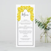 Yellow Roses Wedding Menu (Staand voorkant)