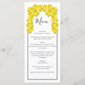 Yellow Roses Wedding Menu (Voorkant)