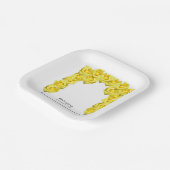 Yellow Roses Wedding Papieren Bordje (Gebogen)