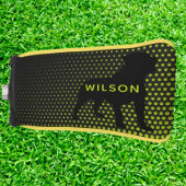 YELLOW Rottweiler PUTTER Golf Head Cover