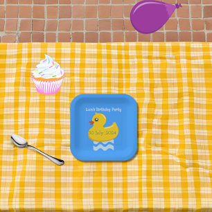 yellow rubber duck papieren bordje