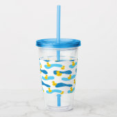 Yellow Rubber Duck Pattern Acryl Drinkbeker (Voorkant)