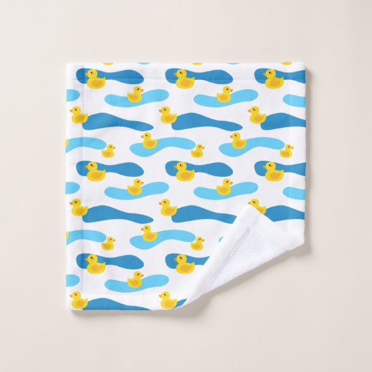 Yellow Rubber Duck Pattern Bad Handdoek (Wasdoekje)
