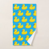 yellow rubber duck pattern  bad handdoek (Handdoek)